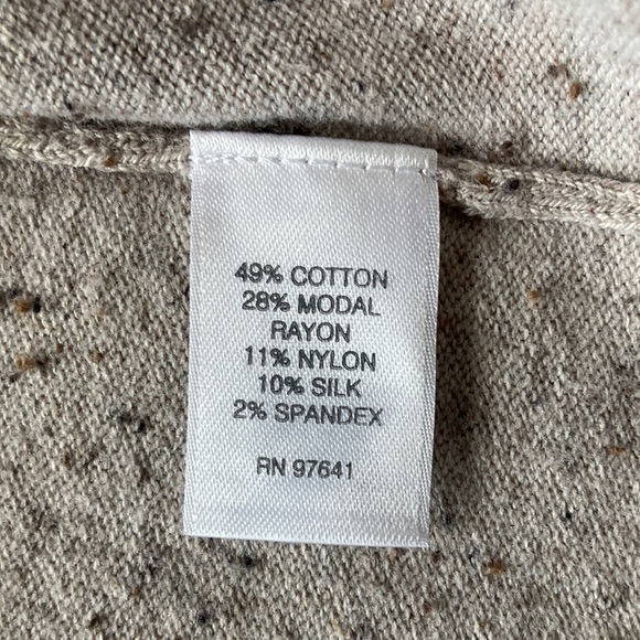 J Jill Silk Blend Heather Beige Cowl Neck Long Sleeve Sweater Size M - Picture 7 of 7